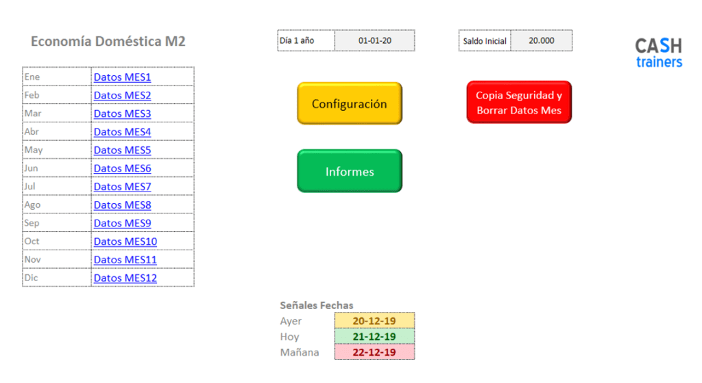 Plantilla Excel Finanzas Personales versión M2