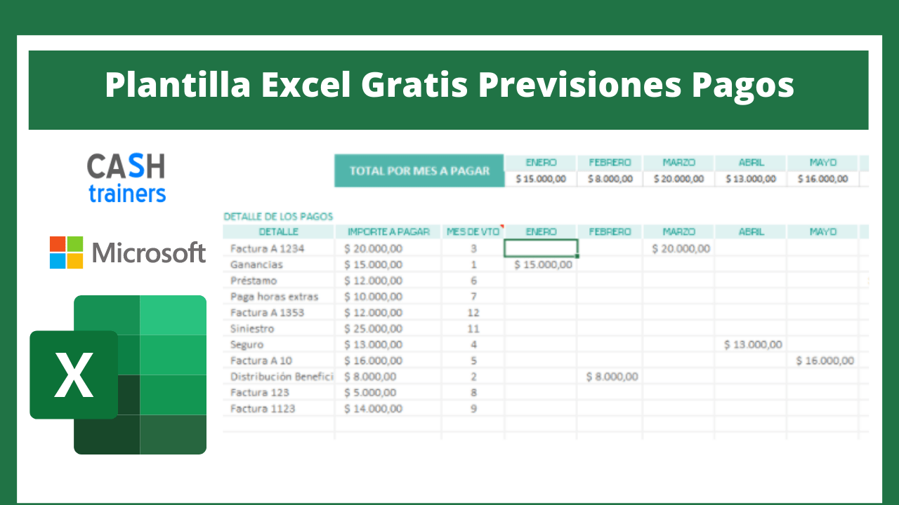 Plantilla Excel Gratis Previsiones Pagos