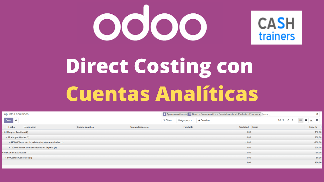 ODOO Direct Costing con Cuentas Analíticas