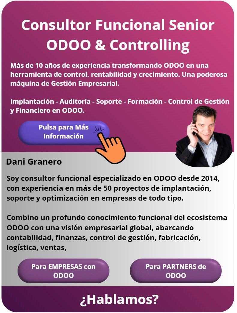 Consultor Funcional Senior ODOO y Controlling