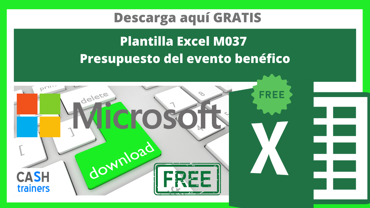 Plantilla Excel Gratis M037 Presupuesto del evento benéfico